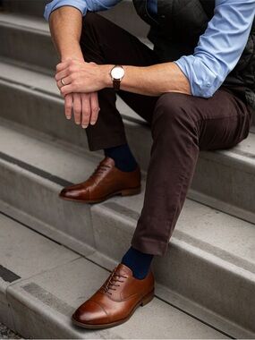 Amberjack The Regent Full-Grain Leather Mens Shoes-chestnut Sz 12.5M $250